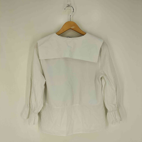 ザラ ZARA CONTRAST POPLIN TOP セーラーカラーブラウス レディース import:S