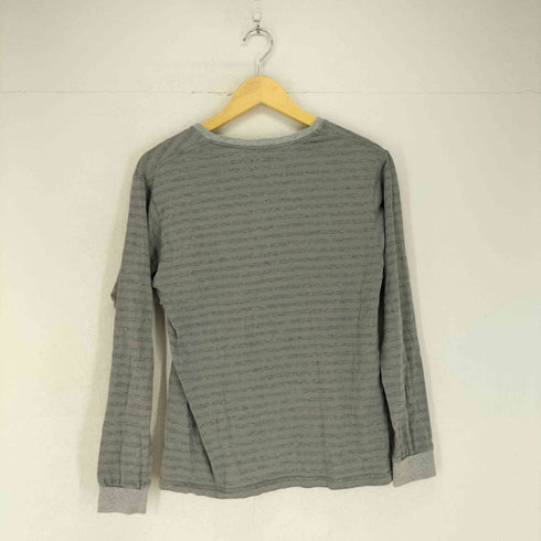 ヨシオクボ yoshio kubo フロント刺繍ボーダーL/S TEE メンズ JPN:2