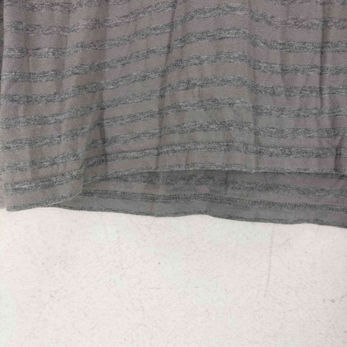 ヨシオクボ yoshio kubo フロント刺繍ボーダーL/S TEE メンズ JPN:2
