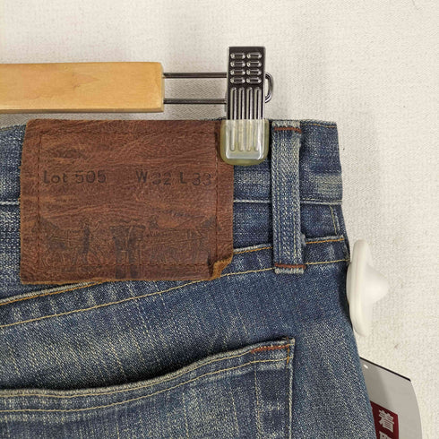 リーバイス LEVI STRAUSS&CO 00s levi`s premium 505 j30刻印 07年製 2色ステッチデニムパンツ メンズ 32 33