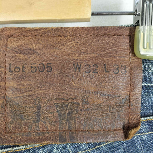 リーバイス LEVI STRAUSS&CO 00s levi`s premium 505 j30刻印 07年製 2色ステッチデニムパンツ メンズ 32 33