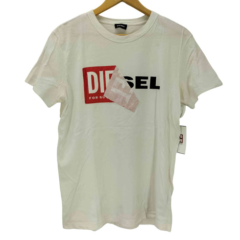 ディーゼル DIESEL ロゴプリントクルーネックTシャツ メンズ