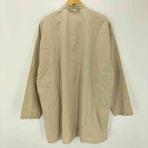 ムジラボ MUJI labo 超長綿ポプリンスタンドカラーミドル丈シャツ メンズ L-XL
