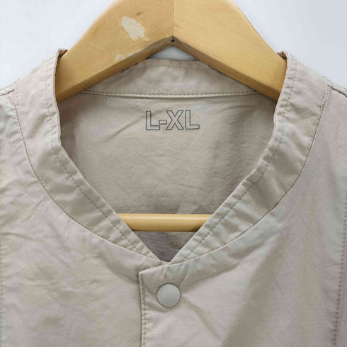 ムジラボ MUJI labo 超長綿ポプリンスタンドカラーミドル丈シャツ メンズ L-XL