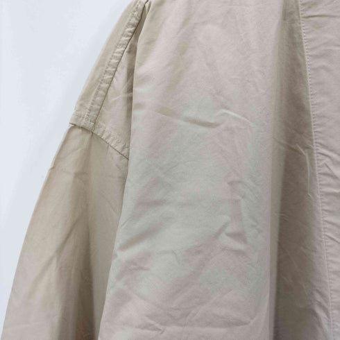 ムジラボ MUJI labo 超長綿ポプリンスタンドカラーミドル丈シャツ メンズ L-XL