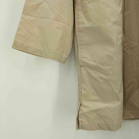 ムジラボ MUJI labo 超長綿ポプリンスタンドカラーミドル丈シャツ メンズ L-XL
