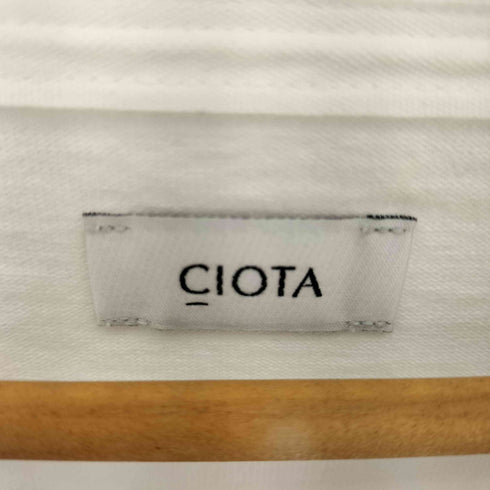 シオタ CIOTA スビンコットン パネルボーダー 吊り天竺 ロンT メンズ 8