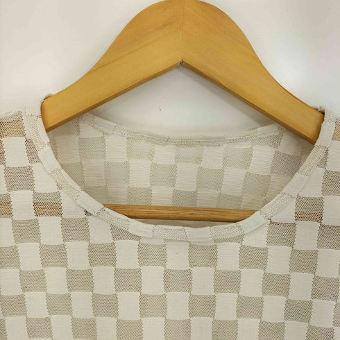レイビームス Ray BEAMS チェッカー チュール ロングスリーブTシャツ レディース