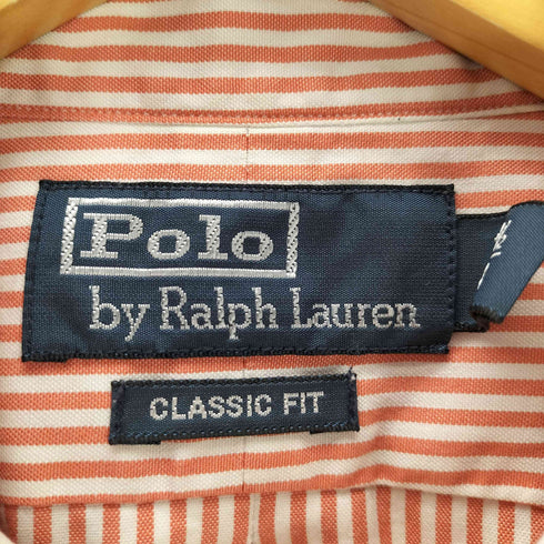 ポロバイラルフローレン Polo by RALPH LAUREN L/S CLLLASIC FIT ポニー刺繍ストライプBDシャツ メンズ 15 1/2