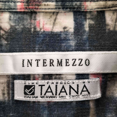 インターメッツォ INTERMEZZO L/S TAIANA ピケ 総柄ウィングカラーシャツ メンズ JPN:XXL