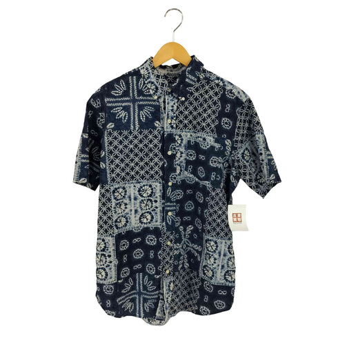 チャップス CHAPS 藍染 バンダナ柄 S/S BDシャツ メンズ import:M