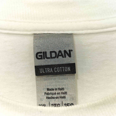 ギルダン GILDAN 90S ULTRA COTTON MALIBU CALIFORNIA 企業ロゴプリント オーバーサイズ クルーネック半袖Tシャツ メンズ 3XL