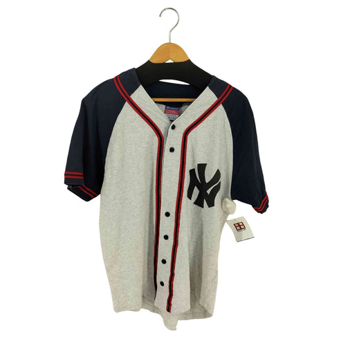 チャンピオン Champion New York Yankees カットソー地 ベースボールシャツ メンズ import:M