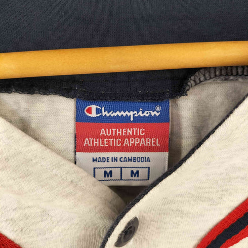 チャンピオン Champion New York Yankees カットソー地 ベースボールシャツ メンズ import:M