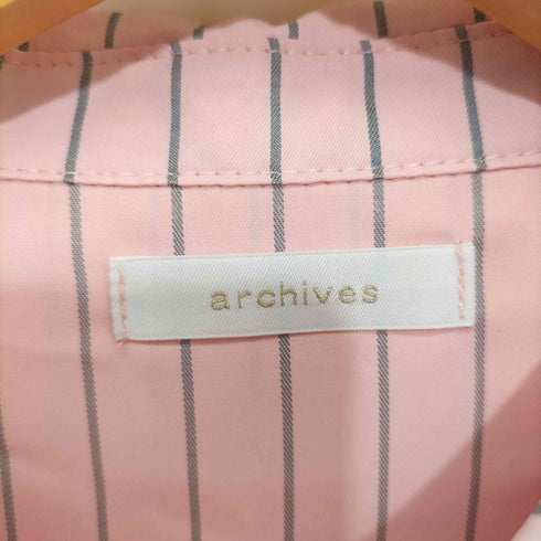 アルシーヴ archives 袖取り外し ストライプシャツ レディース import:M
