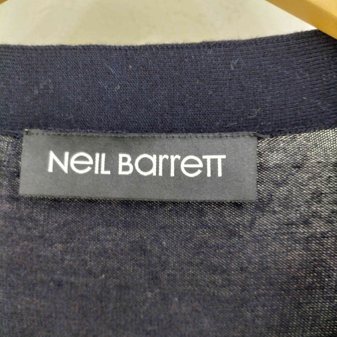 ニールバレット NEIL BARRETT シルクカシミヤ混 デザインカーディガン メンズ import:S