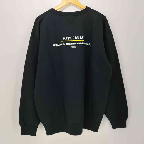 アップルバム APPLEBUM DOUGHBOY CREW SWEAT 裏起毛 コットンポリ 前面プリント クルーネックスウェット メンズ