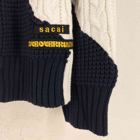 サカイ Sacai 異素材切替 パッチワークニット メンズ JPN:2