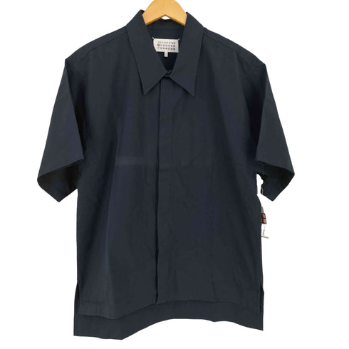 メゾンマルジェラ Maison Margiela 10 Navy Heavy Poplin Short Sleeve Shirt メンズ JPN:1
