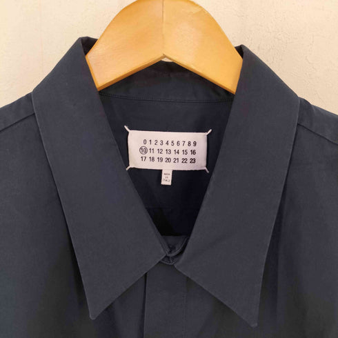 メゾンマルジェラ Maison Margiela 10 Navy Heavy Poplin Short Sleeve Shirt メンズ JPN:1