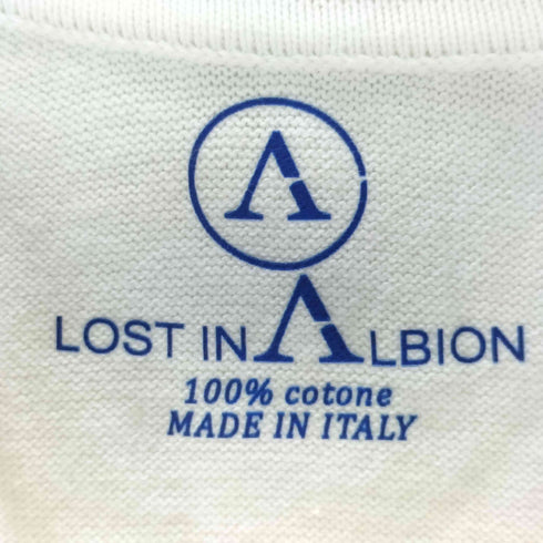 ロストインアルビオン LOST IN ALBION イタリア製 プリントポロシャツ メンズ import:M