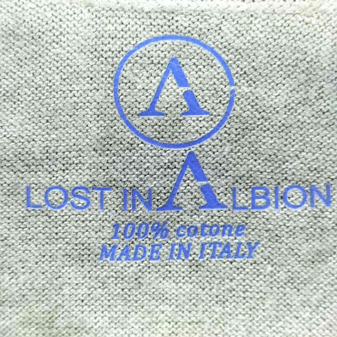 ロストインアルビオン LOST IN ALBION イタリア製 プリントポロシャツ メンズ import:S