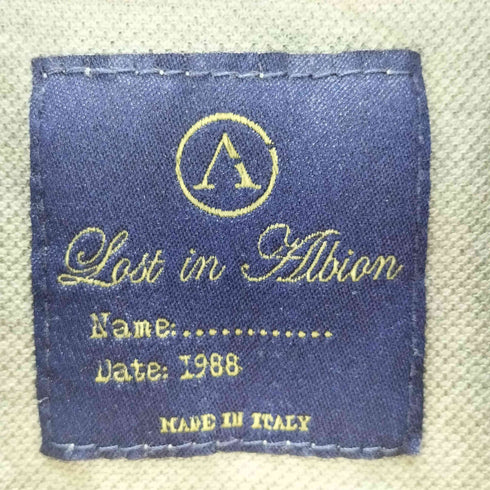 ロストインアルビオン LOST IN ALBION イタリア製 刺繍デザインポロシャツ メンズ import:M