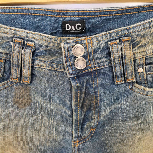ディーアンドジードルチェアンドガッバーナ D&G DOLCE&GABBANA POWER 汚し加工 スリムデニム メンズ 29