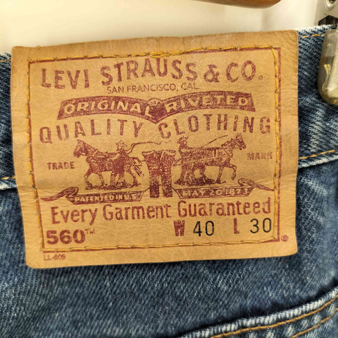 リーバイス Levis USA製 560 バギーテーパードデニムパンツ ボタン裏554 メンズ W40 L30