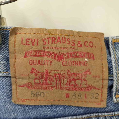 リーバイス Levis USA製 COMFORT FIT 560 バギー テーパードデニムパンツ ボタン裏134 メンズ W38 L32