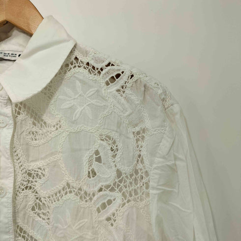 ザラ ZARA レース切替 ロングスリーブシャツ レディース JPN:XS