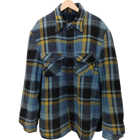 シアーズ Sears 70S MONTGOMERY WARD 裏起毛 チェック イカリボタン CPOウールシャツジャケット 厚手 メンズ