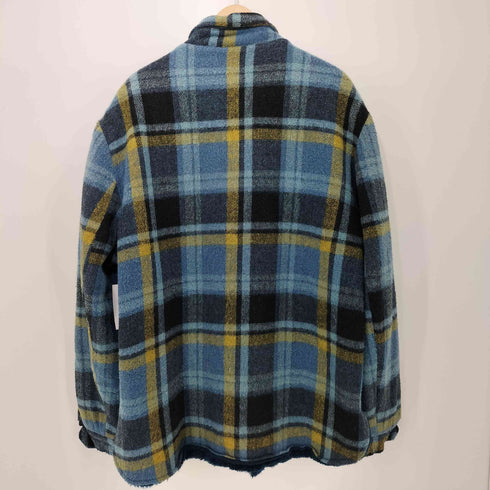 シアーズ Sears 70S MONTGOMERY WARD 裏起毛 チェック イカリボタン CPOウールシャツジャケット 厚手 メンズ