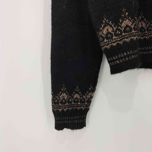 ザラ ZARA ラメ ジャカードニット レディース import:M