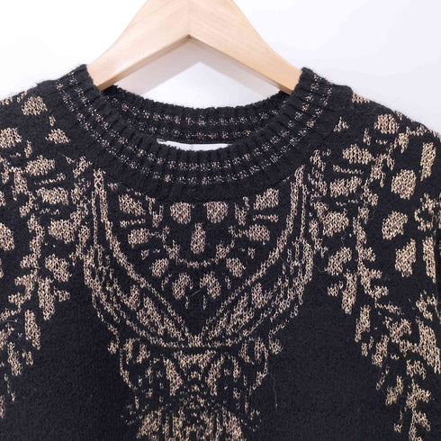 ザラ ZARA ラメ ジャカードニット レディース import:M