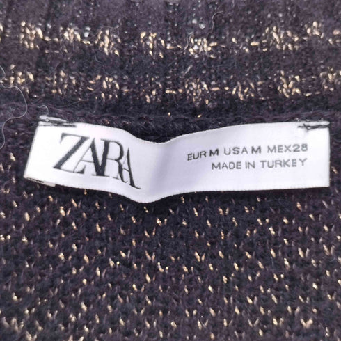 ザラ ZARA ラメ ジャカードニット レディース import:M