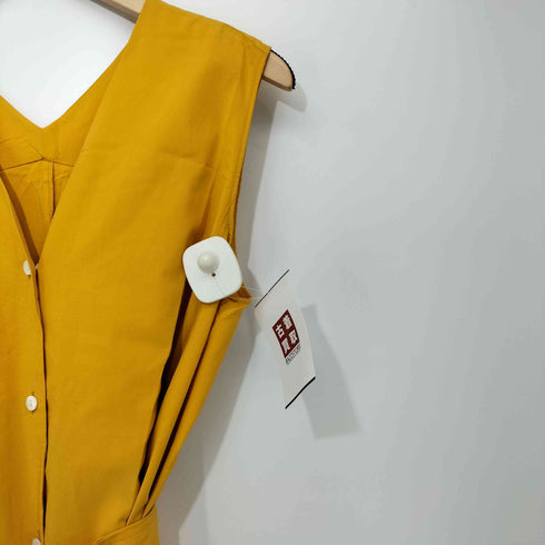 アダムエロペ Adam et Rope 2018SS ノースリーブ Vネック シャツワンピース レディース FREE