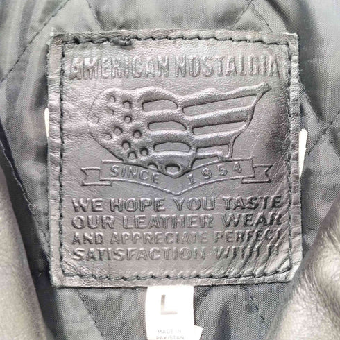 AMERICAN NOSTALGIA ダブルライダースジャケット メンズ L
