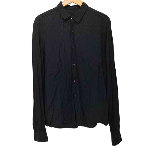 ザラ ZARA 総柄 サテン地 ロングスリーブシャツ レディース import:M