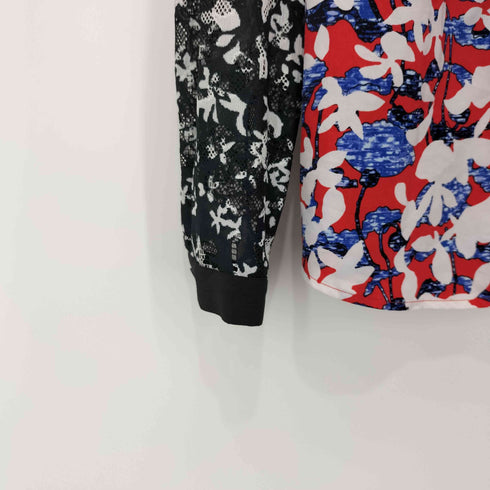 PETER PILOTTO 花柄 袖レース切替 ラグラン フライフロント ロングスリーブシャツ レディース import:L