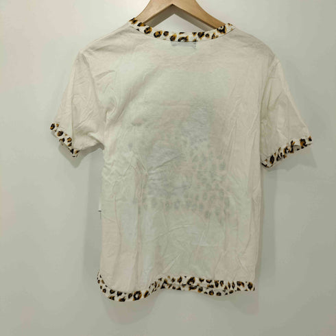ジャンニヴァレンティノ GIANNI VALENTINO 80-90s アニマルプリント クルーネック リンガーTシャツ レディース