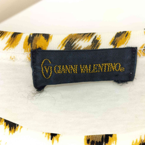 ジャンニヴァレンティノ GIANNI VALENTINO 80-90s アニマルプリント クルーネック リンガーTシャツ レディース