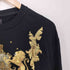 ザラマン ZARA MAN フロント刺繍 ビーズ装飾 クルーネックスウェット メンズ import:M