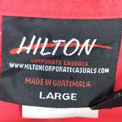 ヒルトン HILTON 企業プリント オープンカラー 半袖 シャツ メンズ