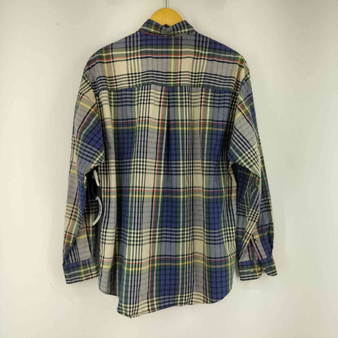 エディーバウアー Eddie Bauer 90S L/S 片ポケット チェック柄 BDシャツ メンズ import:M