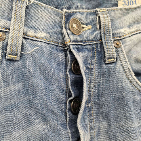 ジースターロー G-STAR RAW 3301 ストレート ダメージ デニム パンツ メンズ