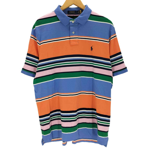 ポロラルフローレン POLO RALPH LAUREN マルチボーダーコットンポロシャツ メンズ import:L