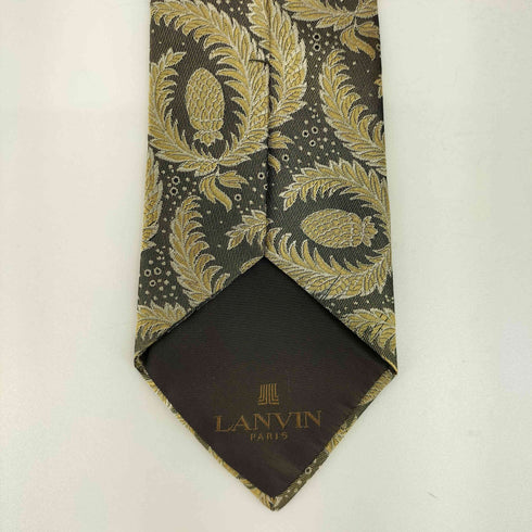 ランバン パリ LANVIN PARIS 植物柄 シルクネクタイ メンズ