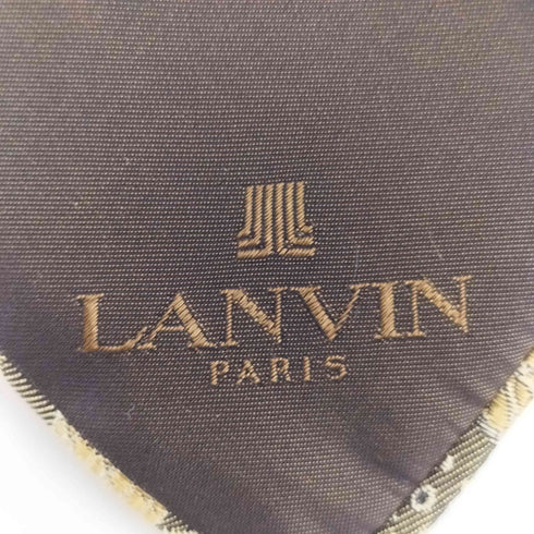 ランバン パリ LANVIN PARIS 植物柄 シルクネクタイ メンズ