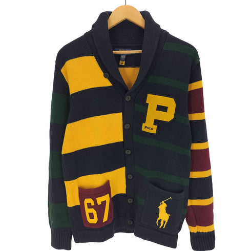 ポロラルフローレン POLO RALPH LAUREN ショールカラー レタードカーディガン メンズ XL(18-20)